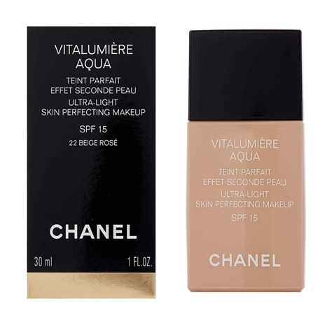 Chanel 22 Beige Rose Vitalumiere Aqua SPF 15 Product Info